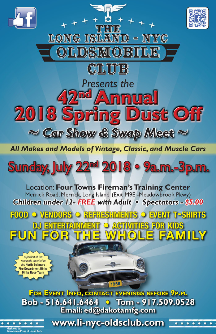 LI NYC 2018 Spring Dust Off Car Show and Swap Meet Flyer